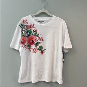 Anne Klein White Floral Women's Top